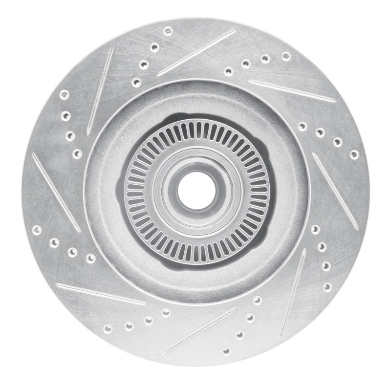 R1 Concepts R1 01-05 Ford Explorer Sport Front Right Drilled & Slotted Silver Brake Rotor