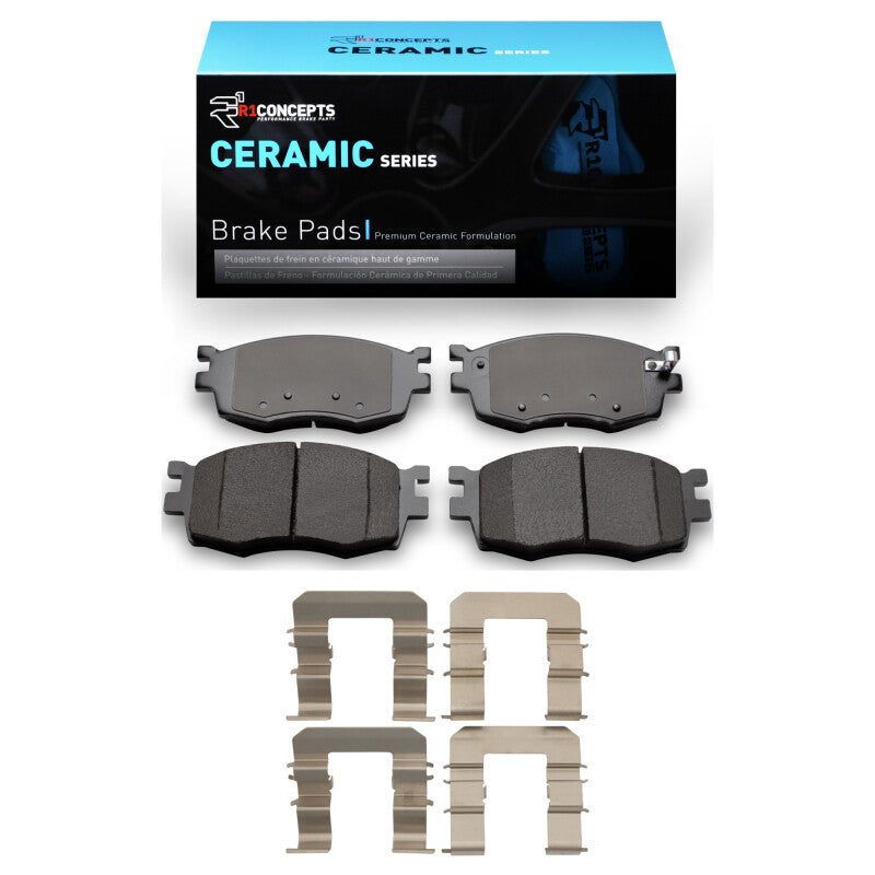 R1 Concepts R1 06-12 Dodge Attitude (Mexico) Front Ceramic Brake Pads & Hardware Kit