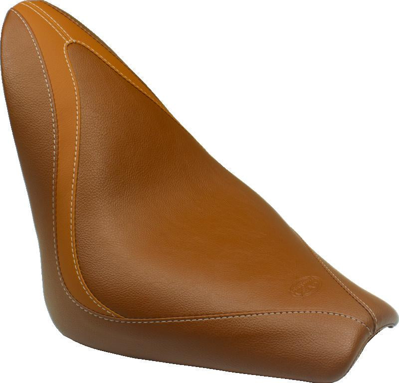 Mustang Motorcycle Mustang 06-17 Harley Dyna Wide Tripper Forward Passenger Seat - Distressed Brown