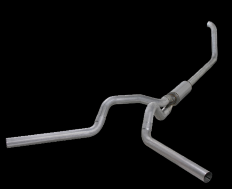 Diamond Eye Performance Diamond Eye KIT 4in Turbo Back DUAL AL: 00-03 FORD 7.3L F250/F350 W/ PYROMETER PLUG