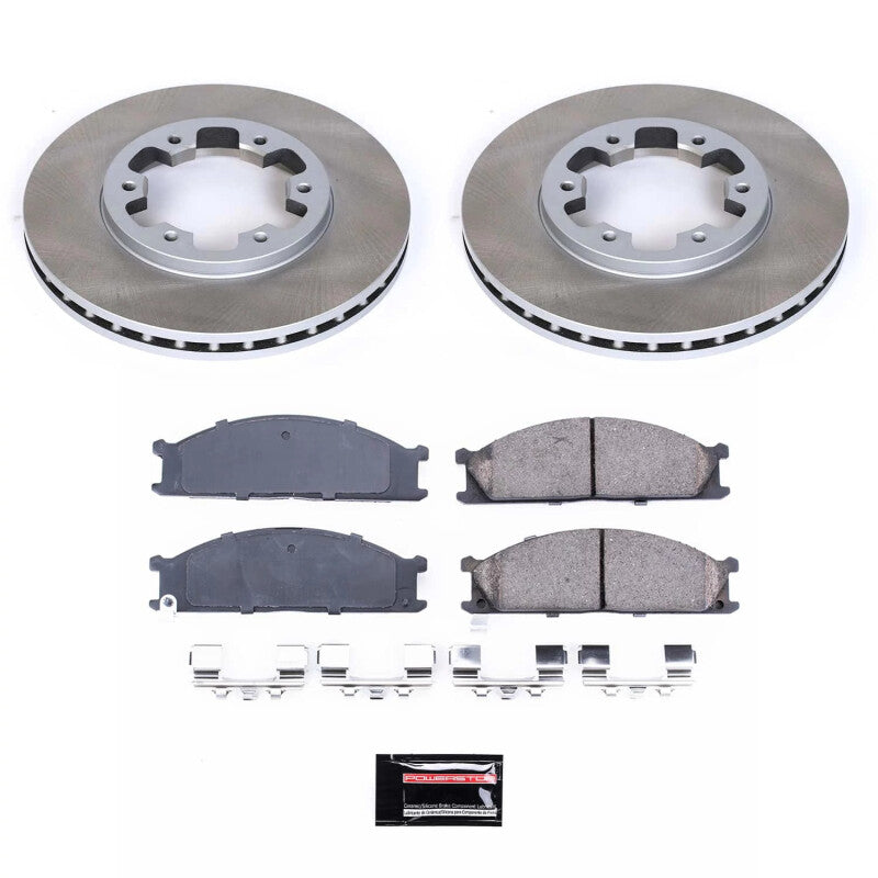 PowerStop Power Stop 87-95 Nissan Pathfinder Front Semi-Coated Rotor Kit