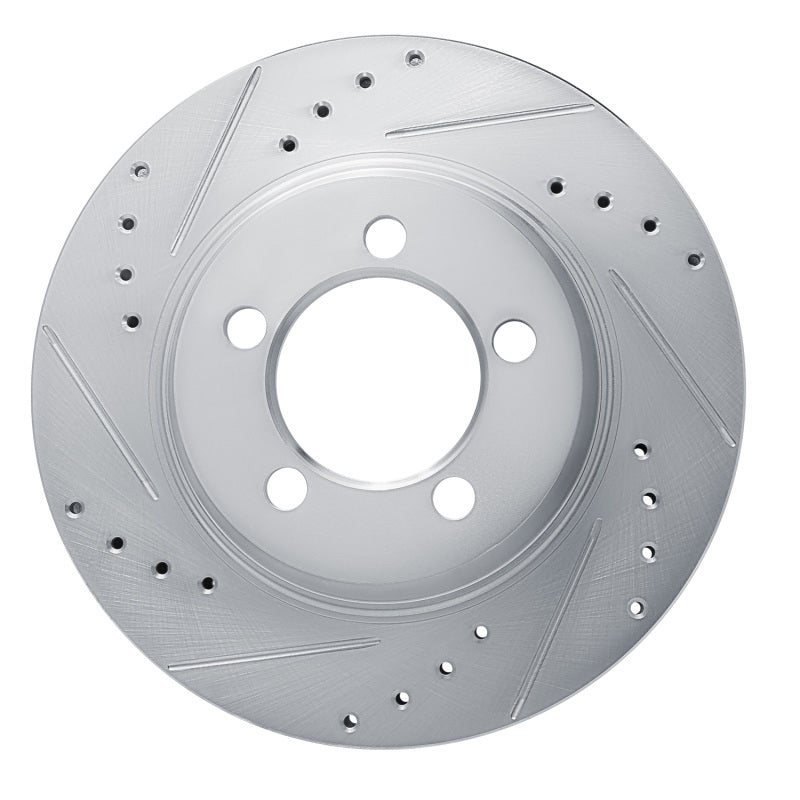R1 Concepts R1 67-67 Ford Custom Front Left Drilled & Slotted Silver Brake Rotor