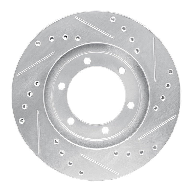 R1 Concepts R1 98-15 Nissan NP300 (Mexico) Front Left Drilled & Slotted Silver Brake Rotor