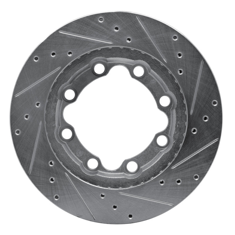 R1 Concepts R1 88-00 Chevrolet Suburban 1500 Front Left Drilled & Slotted Silver Brake Rotor