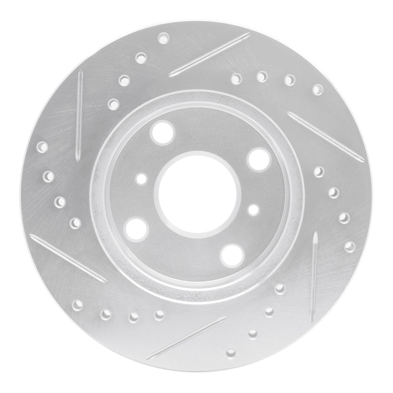 R1 Concepts R1 91-99 Toyota Paseo Front Right Drilled & Slotted Silver Brake Rotor