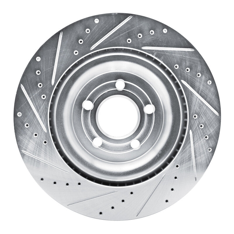 R1 Concepts R1 20-25 Ford Explorer Rear Right Drilled & Slotted Silver Brake Rotor