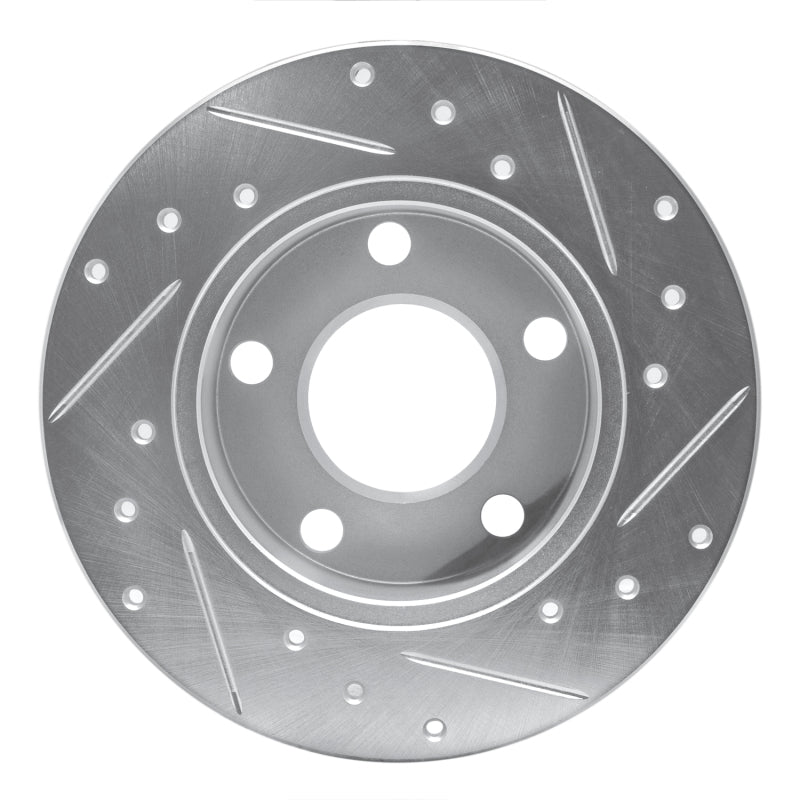 R1 Concepts R1 92-05 Audi A6 (Mexico) Rear Left Drilled & Slotted Silver Brake Rotor