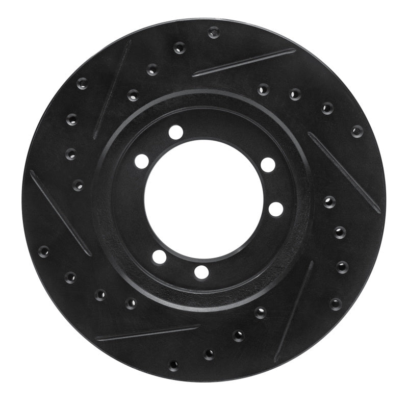 R1 Concepts R1 92-04 Hummer H1 Front/Rear Right Drilled & Slotted Black Brake Rotor