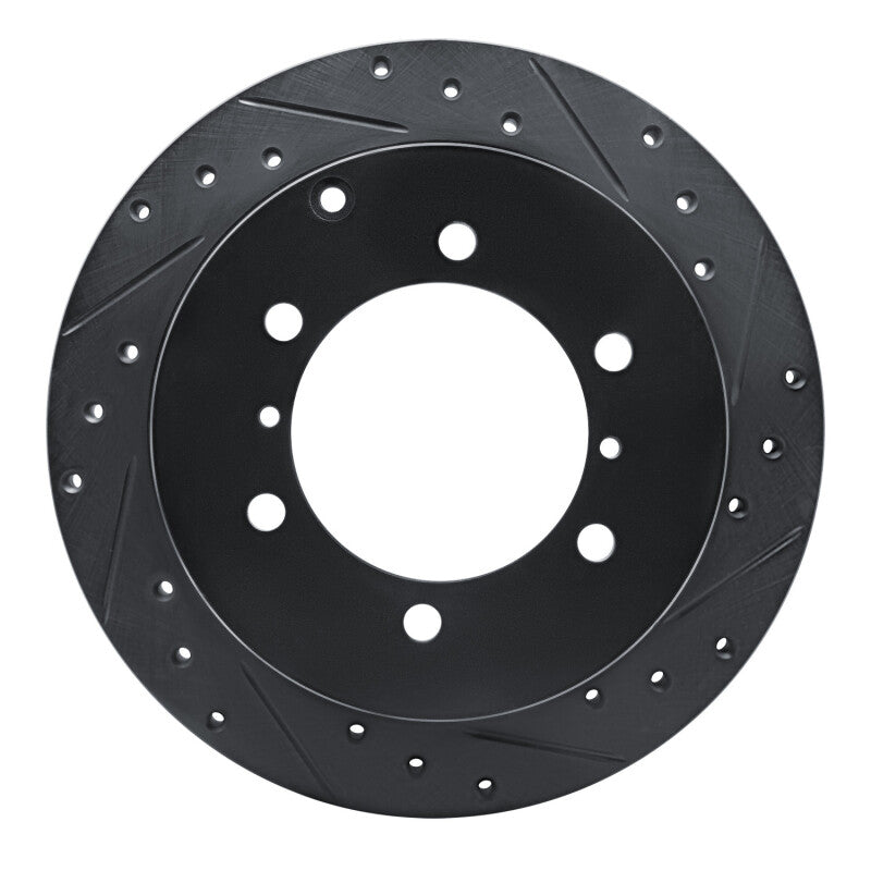 R1 Concepts R1 90-04 Mitsubishi Montero Sport (USA/Canada) Rear Right Drilled & Slotted Black Brake Rotor