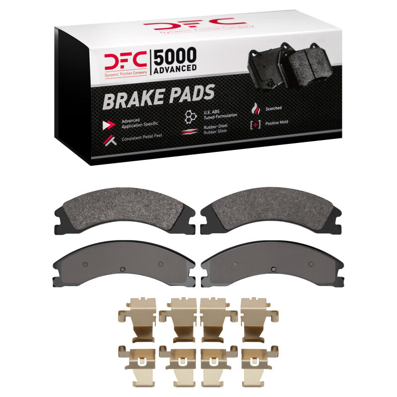DFC 08-25 Ford E-450 Super Duty Rear 5000 Advanced Semi Metallic Brake Pads and Hardware Kit