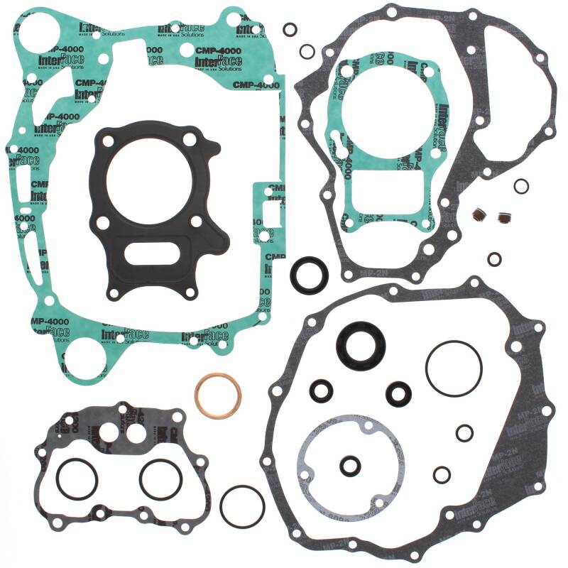 Vertex Pistons Vertex Gaskets 02-14 Honda TRX250TE Recon Complete Gasket Kit w/ Oil Seals
