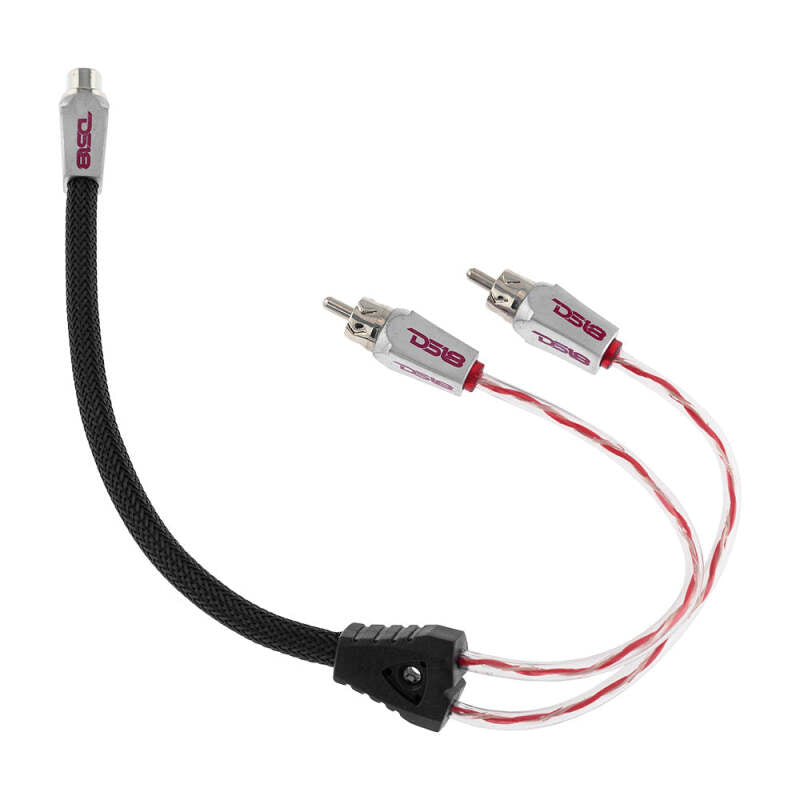 DS18 Level 3 RCA Wire Y Connector 1 Female to 2 Male Black + Red Kit