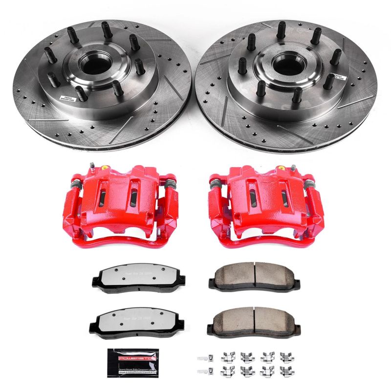 PowerStop Power Stop 05-07 Ford F-250 Super Duty Front Z36 Truck & Tow Kit w/Cals