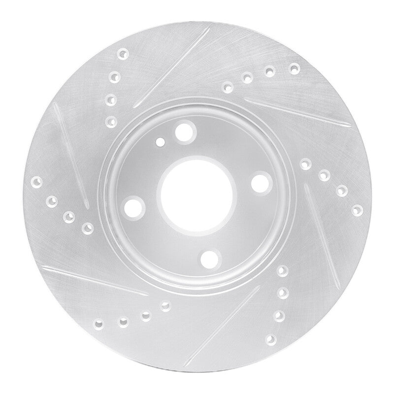 R1 Concepts R1 16-25 Mazda 2 (Mexico) Front Right Drilled & Slotted Silver Brake Rotor
