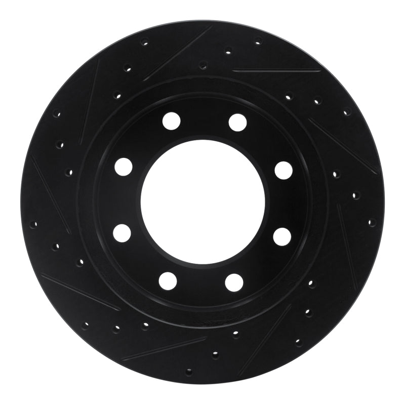 R1 Concepts R1 99-20 Cadillac DeVille Front Right Drilled & Slotted Black Brake Rotor