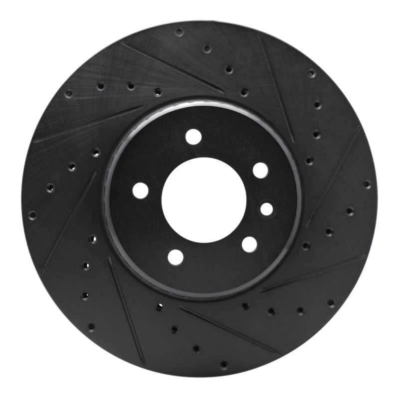 R1 Concepts R1 20-25 Land Rover Defender 90 Front Right Drilled & Slotted Black Brake Rotor