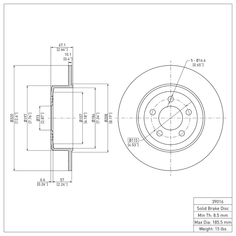 DFC 05-23 Chrysler 300 Rear Brake Rotor
