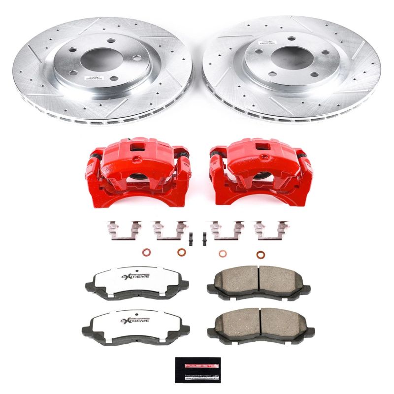 PowerStop Power Stop 08-16 Mitsubishi Lancer Front Z26 Street Warrior Brake Kit w/Calipers