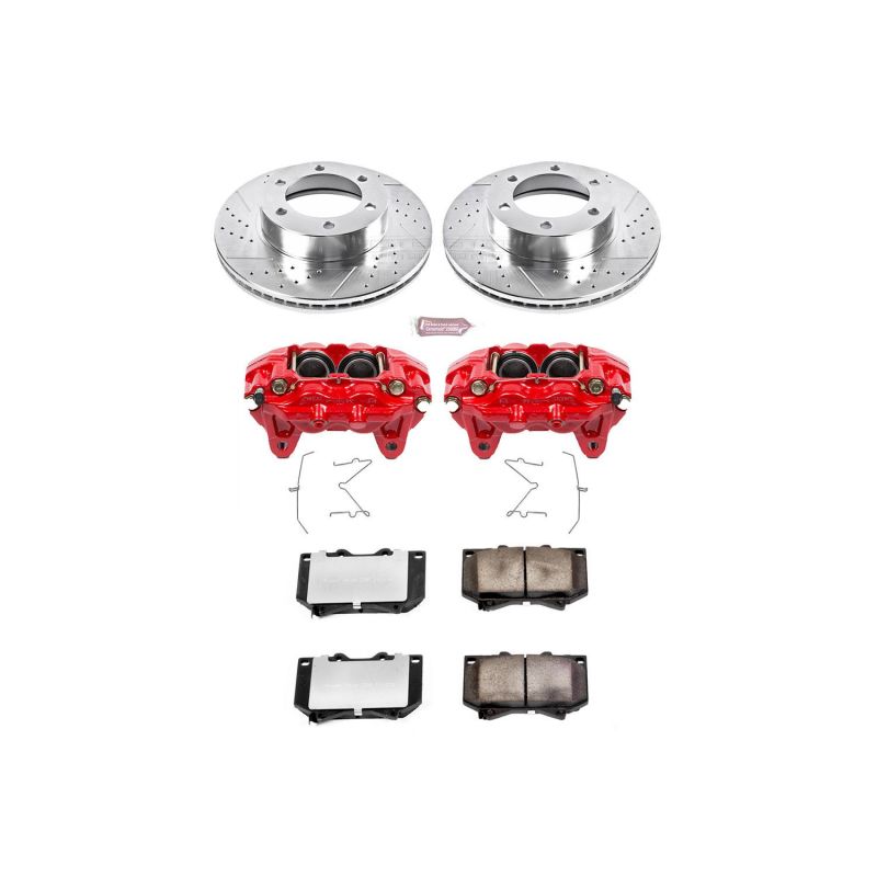 PowerStop Power Stop 00-02 Toyota Tundra Front Z36 Truck & Tow Kit w/Cals