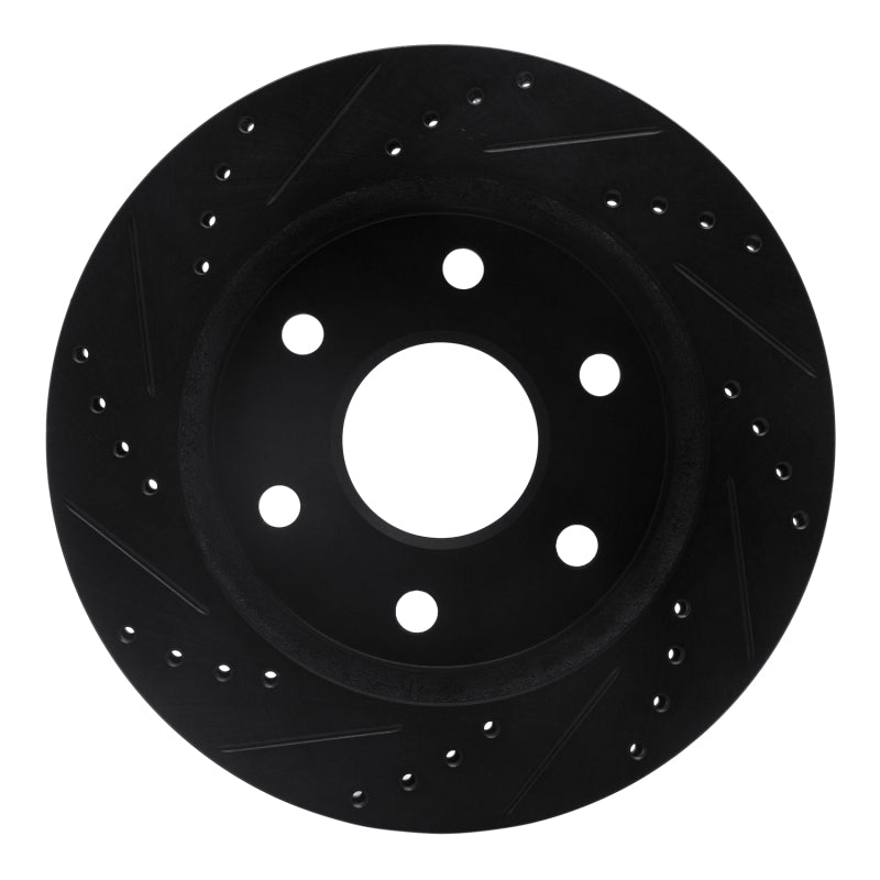 R1 Concepts R1 99-08 Cadillac Escalade ESV Front Right Drilled & Slotted Black Brake Rotor