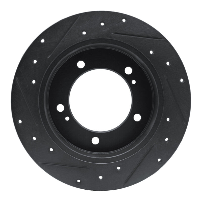 R1 Concepts R1 83-98 Chevrolet Tracker Front Right Drilled & Slotted Black Brake Rotor
