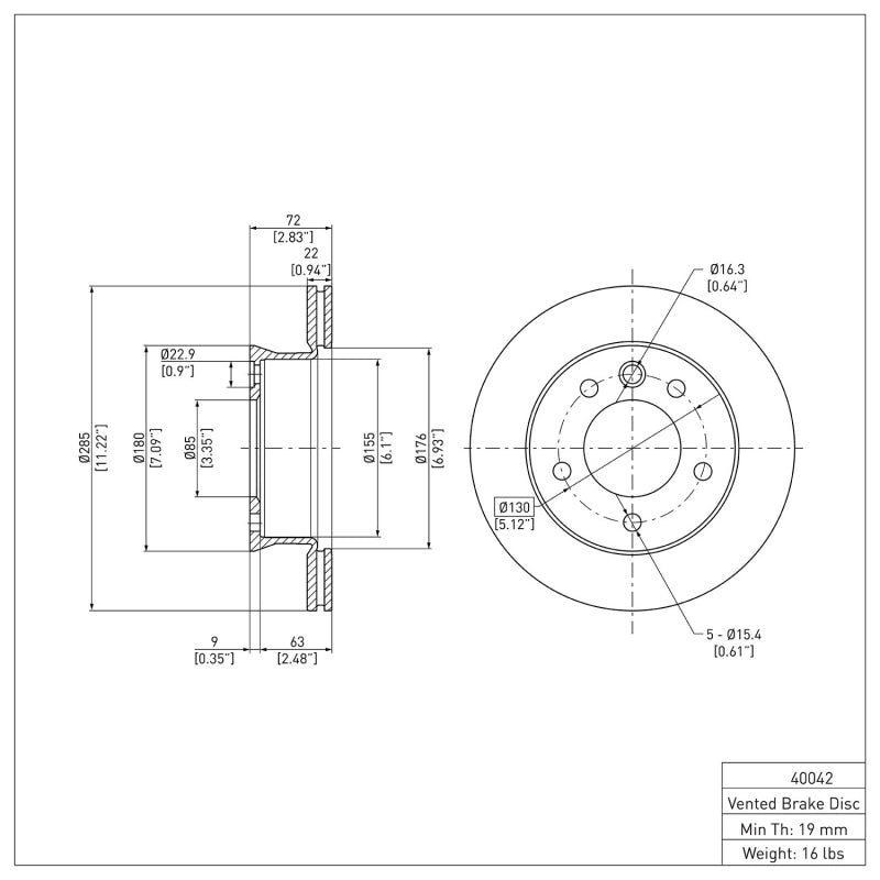 DFC 02-06 Dodge Sprinter 3500 Front GeoSPEC Coated Rotor