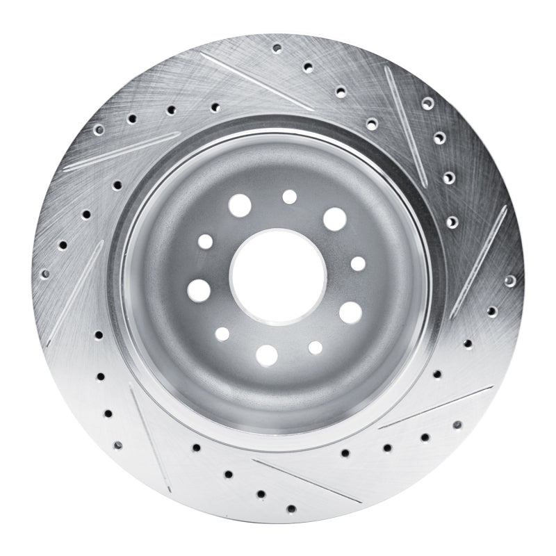 R1 Concepts R1 20-25 Jeep Wrangler Rear Left Drilled & Slotted Silver Brake Rotor