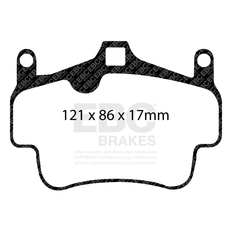 EBC Racing 05-08 Porsche 911 (997) (Cast Iron Disc Only) RP-1 Front/Race Rear Brake Pads (Pair Only)
