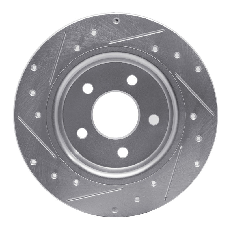 R1 Concepts R1 04-13 Volvo V50 Rear Right Drilled & Slotted Silver Brake Rotor