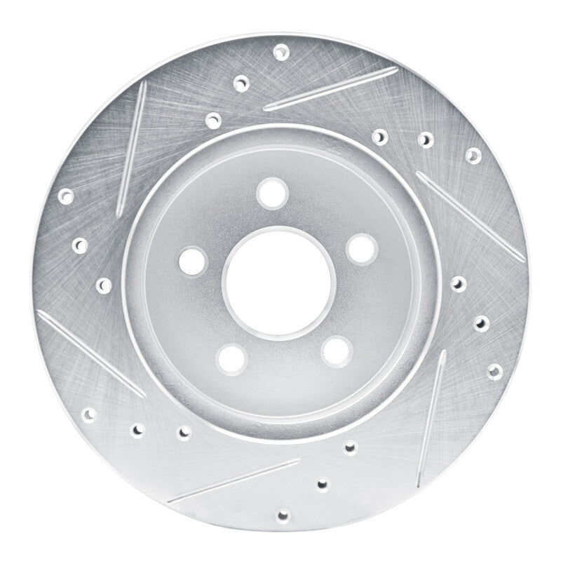 R1 Concepts R1 88-88 Pontiac Fiero Rear Right Front Right Drilled & Slotted Silver Brake Rotor