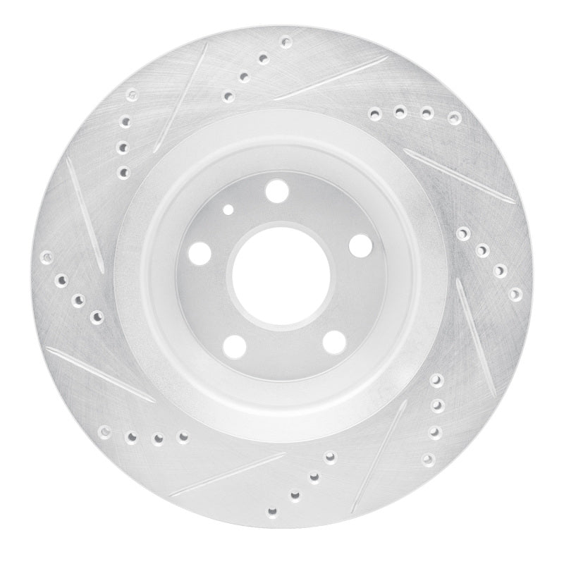 R1 Concepts R1 08-15 Audi TT Quattro Rear Right Drilled & Slotted Silver Brake Rotor