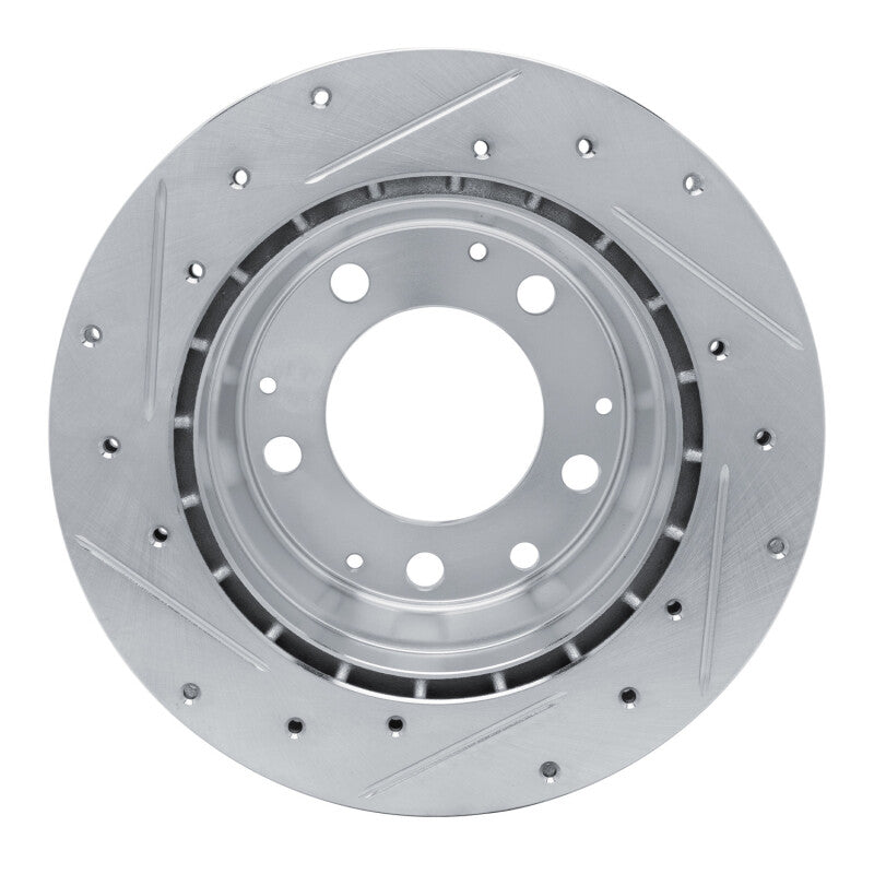 R1 Concepts R1 84-89 Porsche 911 Rear Right Drilled & Slotted Silver Brake Rotor