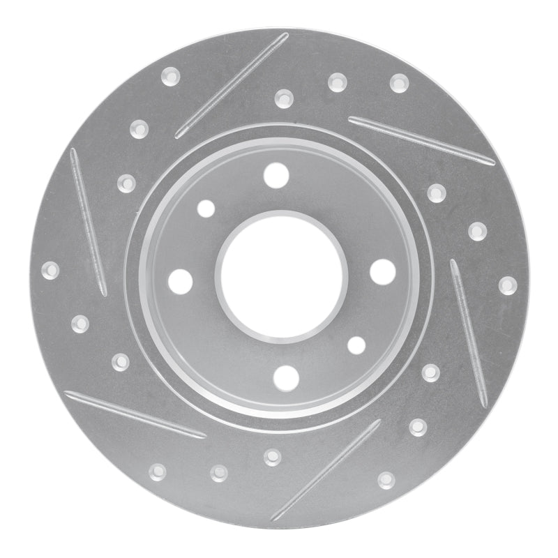 R1 Concepts R1 81-83 Renault Fuego Front Right Drilled & Slotted Silver Brake Rotor