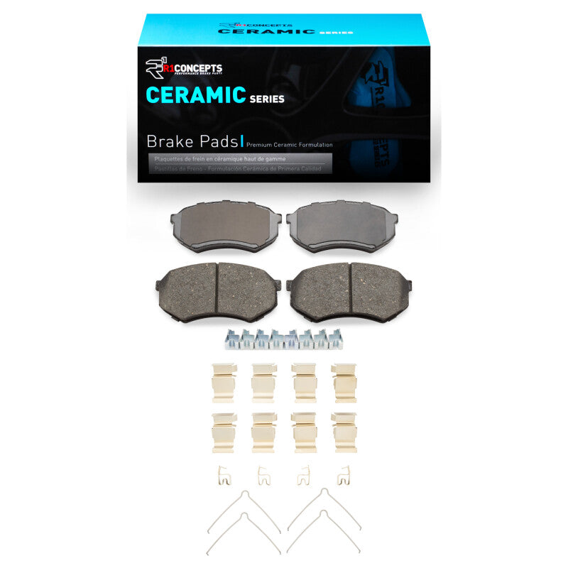 R1 Concepts R1 89-04 Mitsubishi Fuso FE Front Ceramic Brake Pads & Hardware Kit
