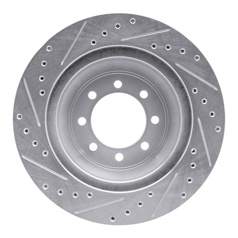 R1 Concepts R1 75-94 Ford E-350 Econoline Front Right Drilled & Slotted Silver Brake Rotor