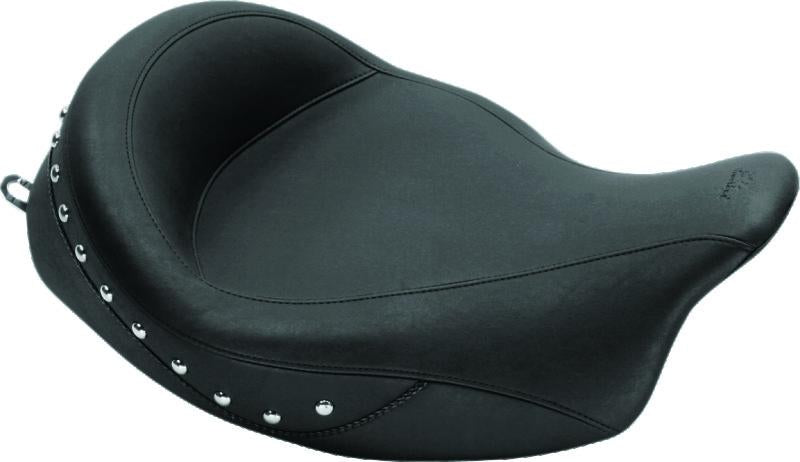 Mustang Motorcycle Mustang 08-21 Harley Electra Glide Std,Rd Glide,Rd King,Str Glide Touring Solo Seat w/Studs - Black