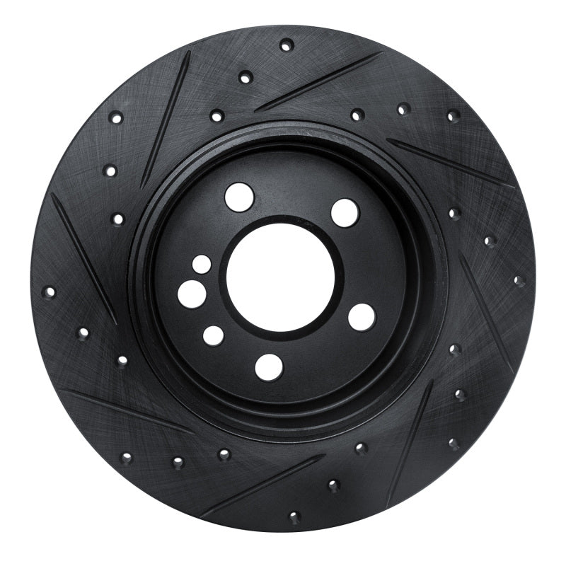 R1 Concepts R1 91-99 Mercedes-Benz S320 Rear Right Drilled & Slotted Black Brake Rotor