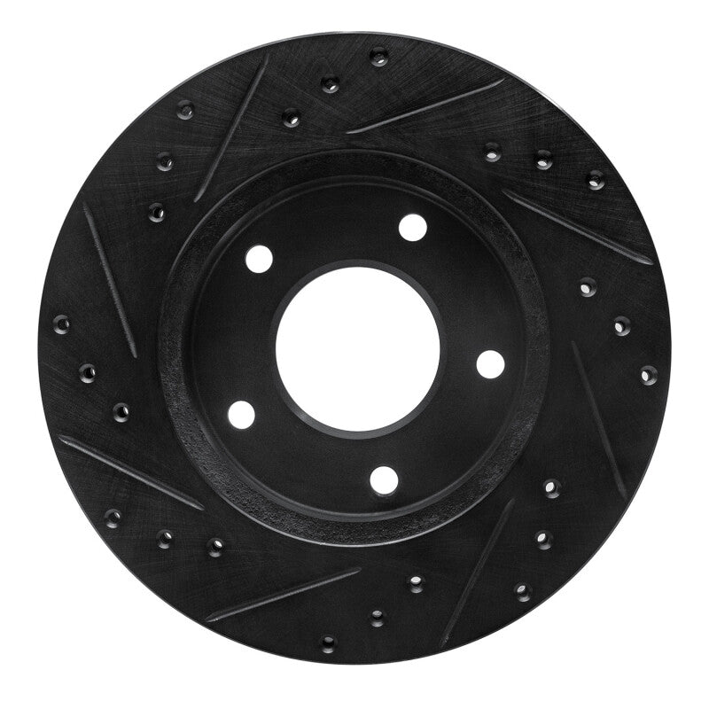 R1 Concepts R1 77-80 Buick LeSabre Rear Right Drilled & Slotted Black Brake Rotor