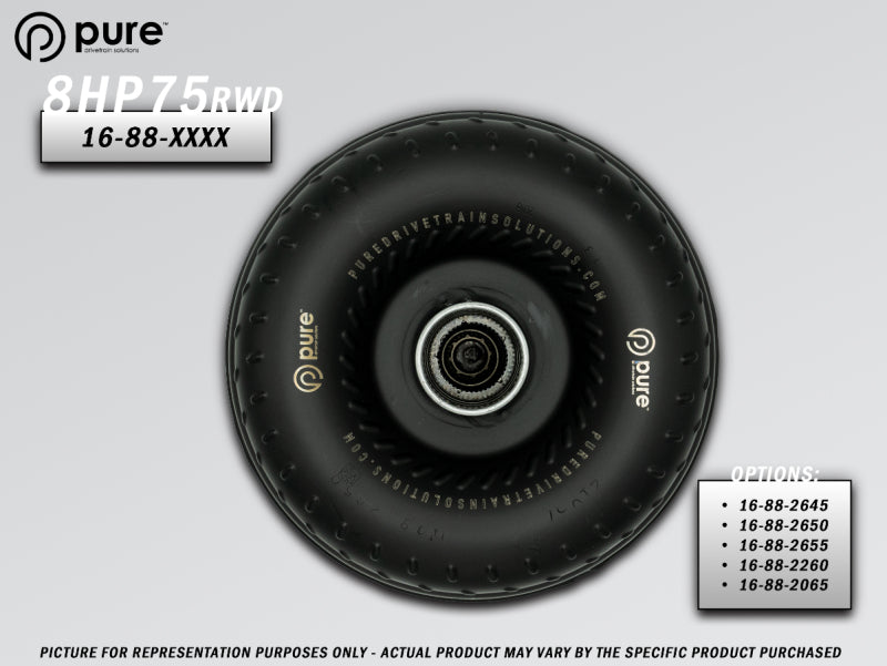 Pure Drivetrain Solutions Pure Drivetrain 8HP75 High Performance Billet Race Torque Converter - 20/65 Stator - RWD