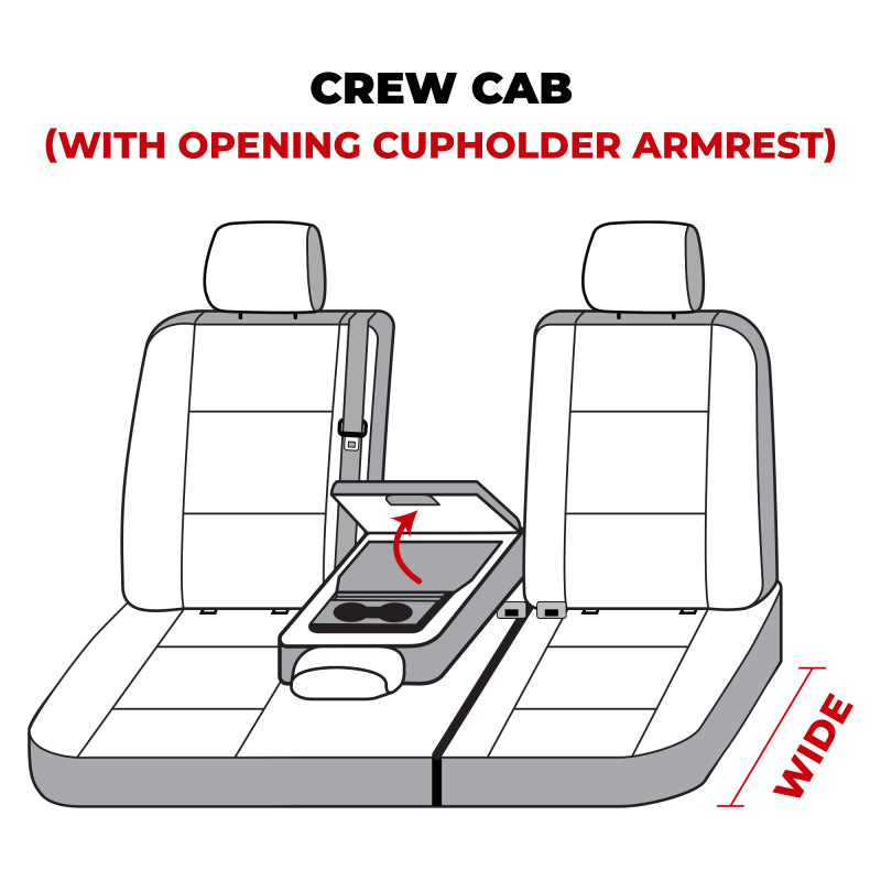 Covercraft 19-24 Dodge Ram 1500 Waterproof Polyester SeatSaver Custom Second Row Seat Covers - Grey