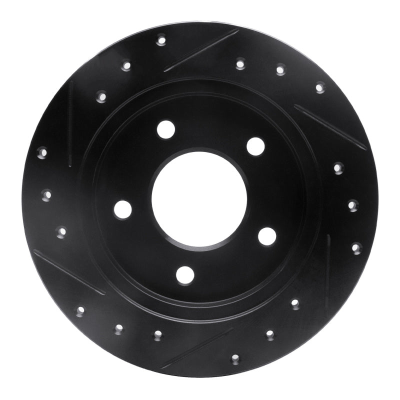 R1 Concepts R1 88-94 Buick Regal Rear Right Drilled & Slotted Black Brake Rotor