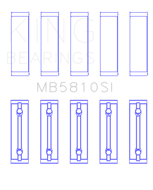 King Engine Bearings Toyota 2AR-FE, 2AR-FXE Crankshaft Main Bearing Set