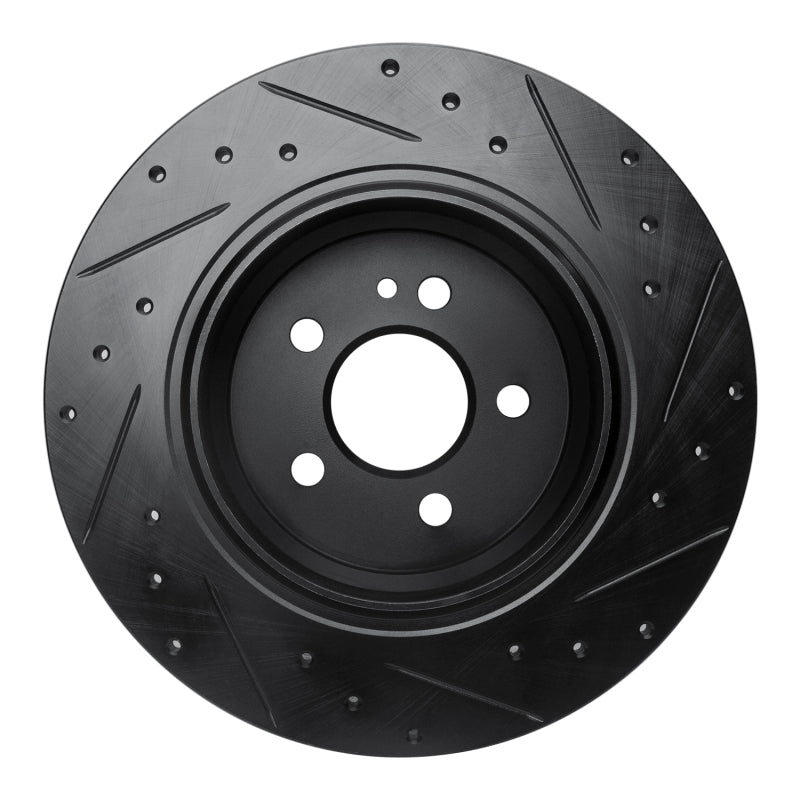 R1 Concepts R1 00-05 Mercedes-Benz ML500 (USA/Canada) Rear Left Drilled & Slotted Black Brake Rotor