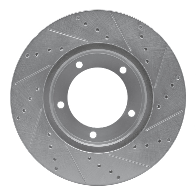 R1 Concepts R1 98-07 Lexus LX470 Front Left Drilled & Slotted Silver Brake Rotor