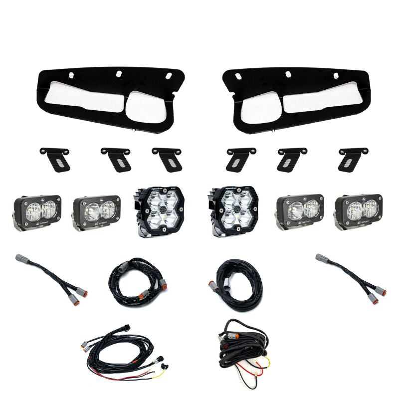 Baja Designs 21-25 Ford Bronco Squadron 2.0 Pro (Spot) / S2 Sport D/C W/C FPK Steel Bmpr - Clear