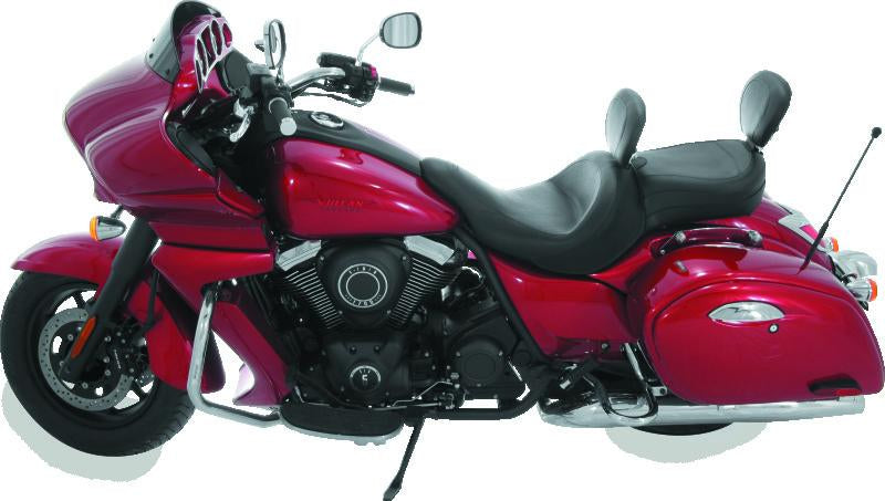 Mustang Motorcycle Mustang 08-21 Harley FL Touring Harley Saddlebag Lid Covers Diamond Stitch - Black