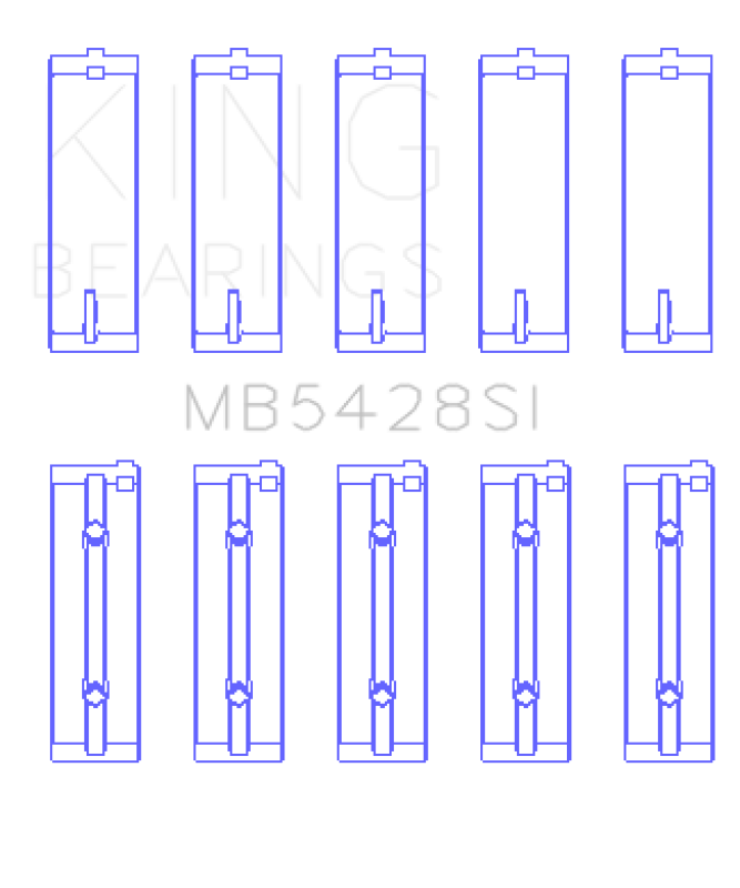 King Engine Bearings Honda R16A/ R18A 2006- Current (Size 0.05) Main Bearing Set