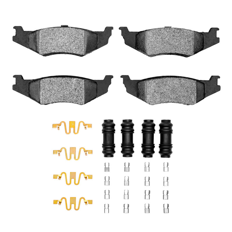 R1 Concepts R1 89-10 Chrysler Daytona Rear Semi Met Pads & Hardware Kit
