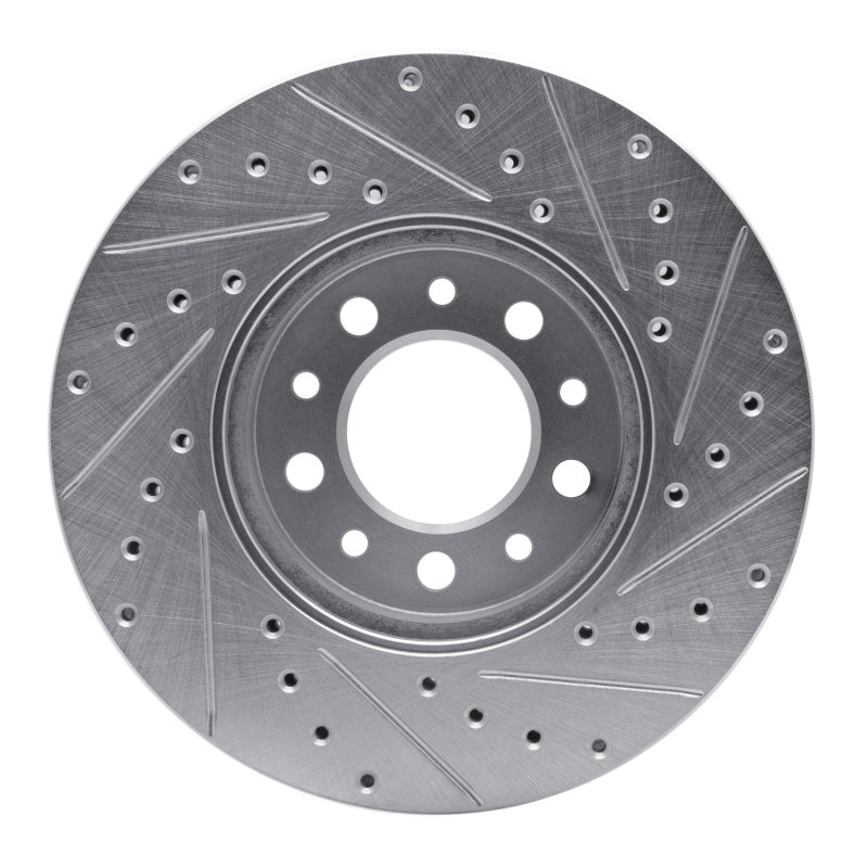 R1 Concepts R1 99-03 Ford Windstar Front Left Drilled & Slotted Silver Brake Rotor