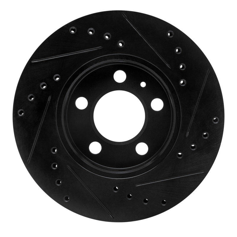 R1 Concepts R1 03-18 Volkswagen VENTO (Mexico) Front Left Drilled & Slotted Black Brake Rotor